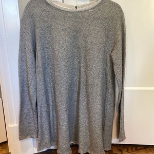 Gray sweater dress